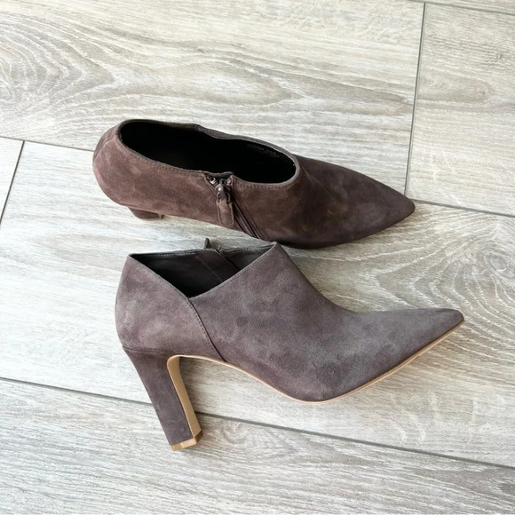 Cole Haan  Pointed Toe Chocolate Colour Suede Ankle Boots - Picture 1 of 13